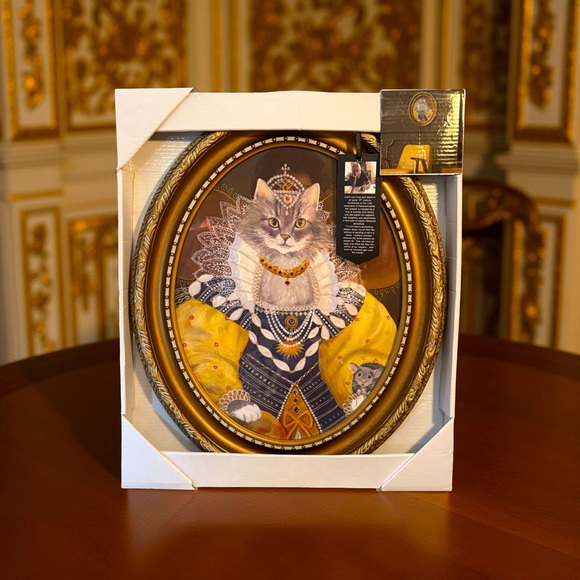 Carol Lew Art NWT Whimsical Aristocratic Cat Portrait Ornate Framed Art Print - Picture 3 of 10